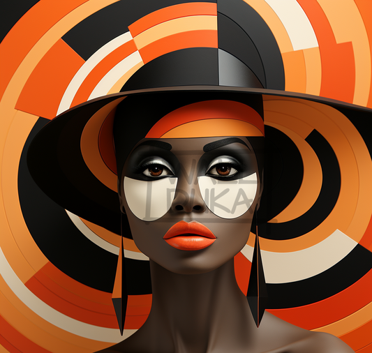 colorful black woman wall art