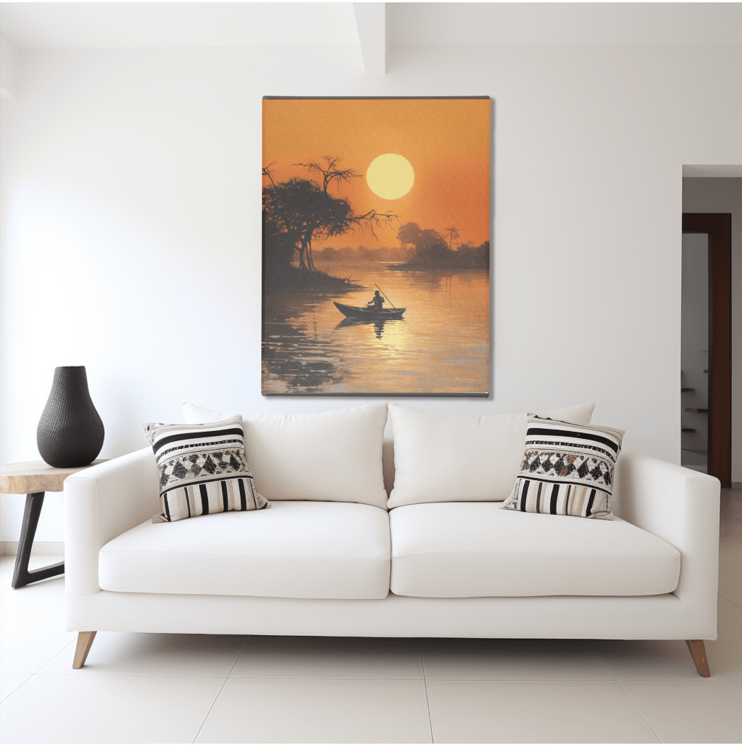 Man in Sunset's Embrace