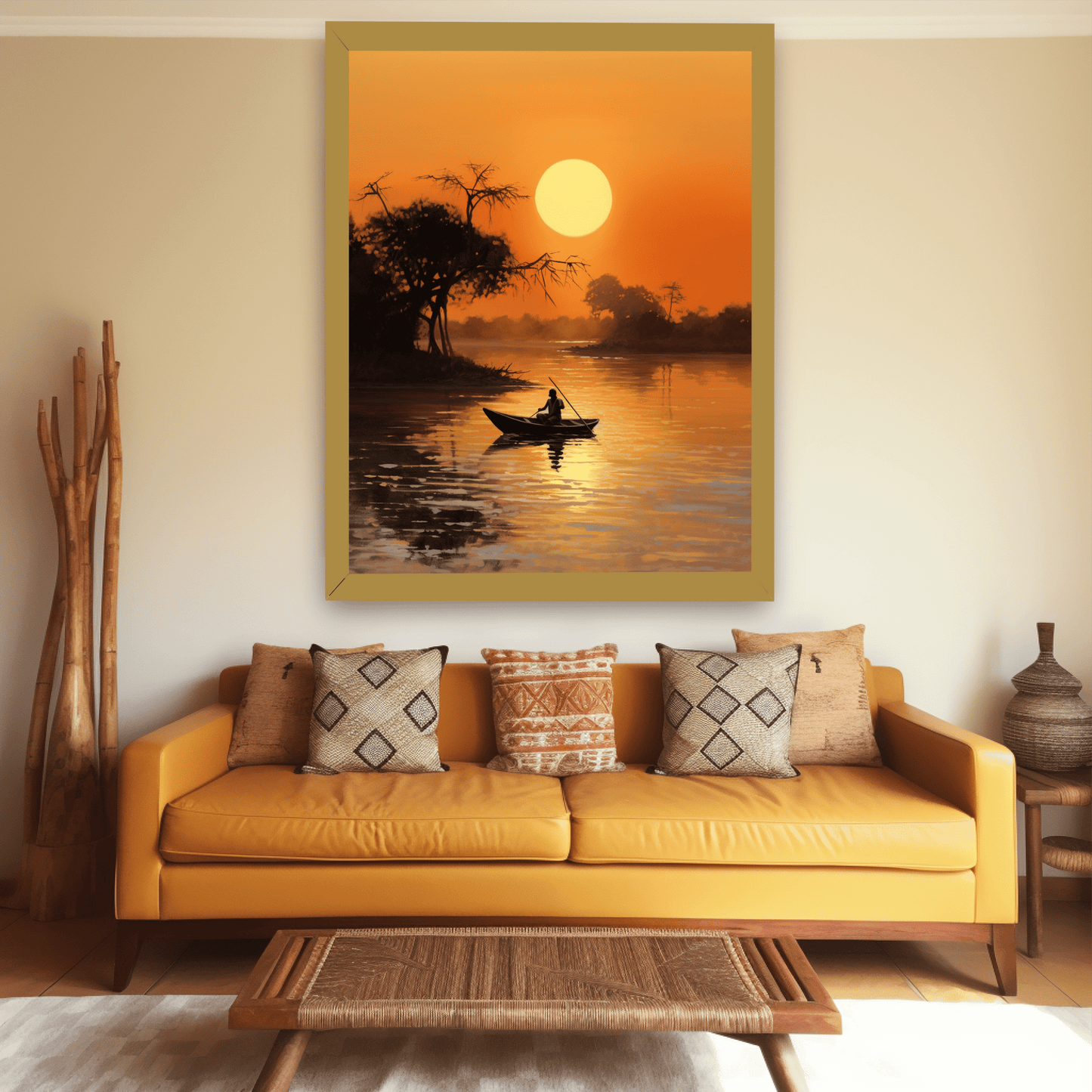 Man in Sunset's Embrace