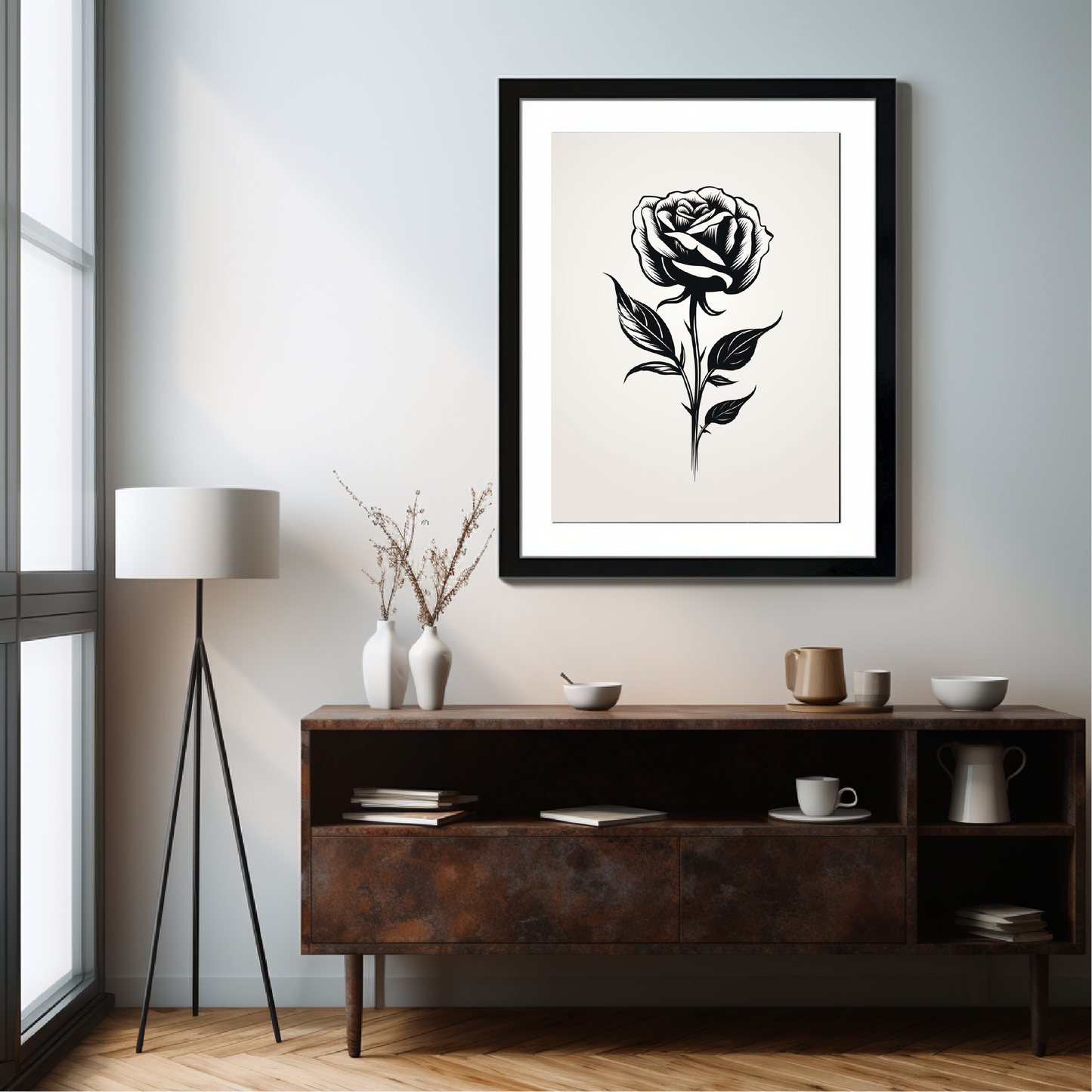 B&W Rose