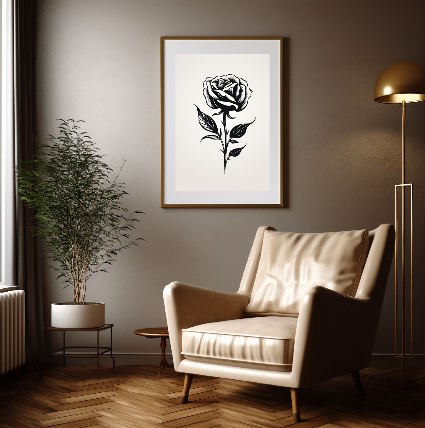 B&W Rose