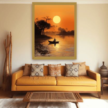 Man in Sunset's Embrace